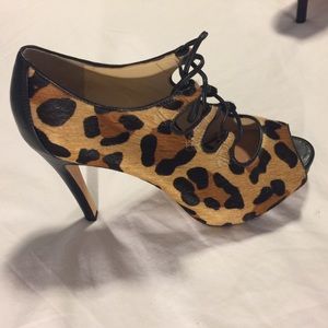 Talbots leopard animal print leather